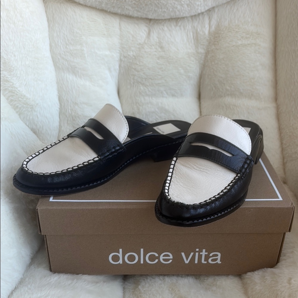 Dolce Vita Havan backless penny loafer mules